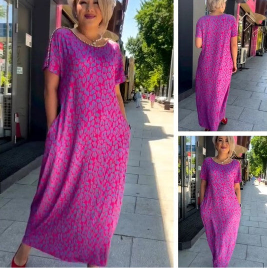 2024 Plus Size modern nyomtatott ruha