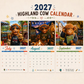 ✨️Meglepetés: 60% kedvezmény！💥Mindössze ￡7,99 darabja🐮2027 májusában virágzó szerencsét kívánunk neked！🔥2027-es vicces skót tehén fali naptár | A4-es falinaptár |