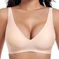 💕 Jelly Wireless Melltartó – 9 szín | S–3XL | Varrat nélküli, Push-Up, Mély V-nyákú | Mindennapi Kényelem
