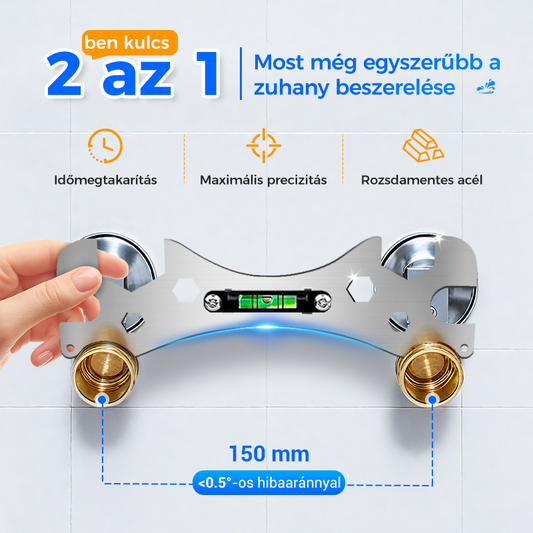 ✨Ideális fürdőszobai eszköz✨ Többfunkciós fürdőszobai vízszintező kulcs