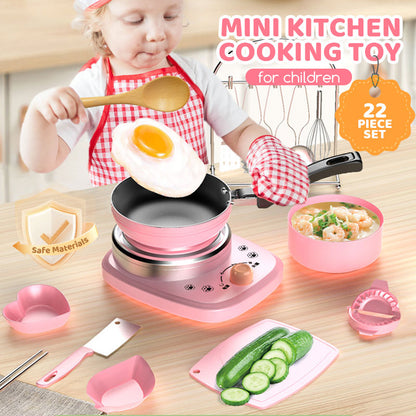 🎁 Gyerekek igazi főzős mini konyhai játékkészlet 🍳✨