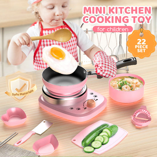 🎁 Gyerekek igazi főzős mini konyhai játékkészlet 🍳✨
