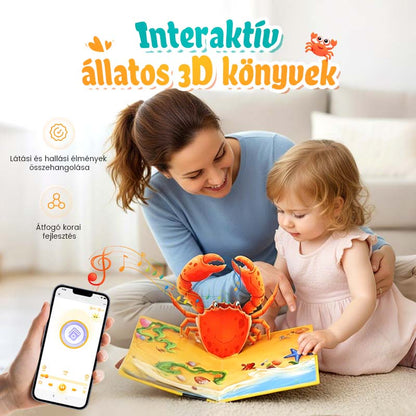 ✨【Gyerekeknek szóló 3D-s pop-up állatkönyv】✨