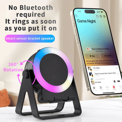 📱 🔊 2025 Új 4 az 1-ben multifunkcionális mobiltelefon állvány bluetooth hangszóró