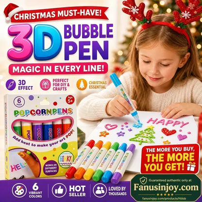 💥UTOLSÓ NAP: 2+1 INGYEN!!🎁🔮Magic Pen – Rajzolj 3D-ben egyetlen vonással!🎄 DIY Bubble Popcorn rajzoló tollak