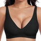 💕 Jelly Wireless Melltartó – 9 szín | S–3XL | Varrat nélküli, Push-Up, Mély V-nyákú | Mindennapi Kényelem