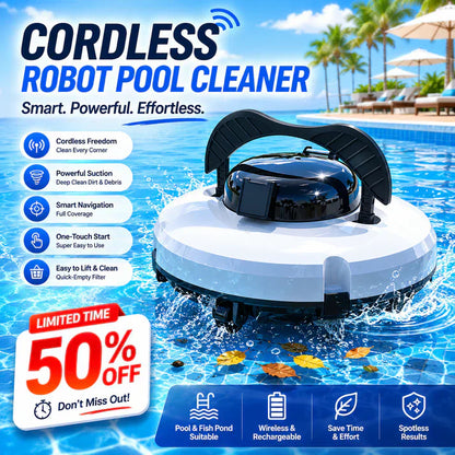 🥳2026-OS AKCIÓ🥳💞Több mint 50 000 eladott darab!🌊🤖 Vezeték nélküli medencetisztító robot – Intelligens navigáció, erős szívóteljesítmény és egygombos indítás. Könnyen üríthető szűrőkosár. A ragyogó medencéd már vár rád! ✨🏊