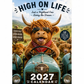 ✨️Meglepetés: 60% kedvezmény！💥Mindössze ￡7,99 darabja🐮2027 májusában virágzó szerencsét kívánunk neked！🔥2027-es vicces skót tehén fali naptár | A4-es falinaptár |