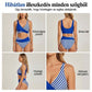Kétrészes bikini – színblokkos mintával és csíkokkal