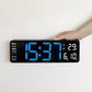 ⏰13 hüvelykes nagy méretű digitális óra hőmérséklet-, dátum-, automatikus nyári időszámítás-, éjszakai világítás- és automatikus fényerő-szabályozó funkcióval