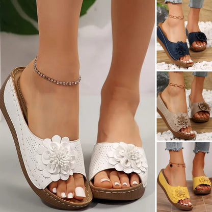 🌸Női Kényelmes Virágos Slip-On Szandálok