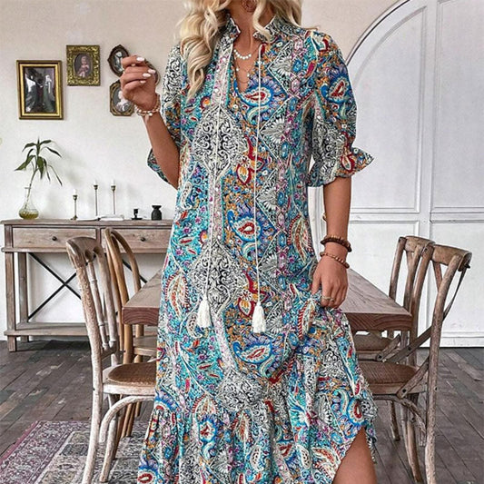 🌸Elegáns boho ruhák virágos mintával
