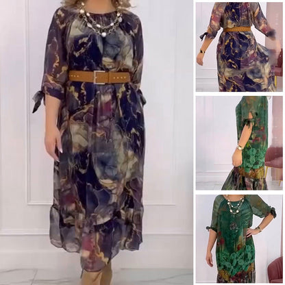 Ruha denevér ujjú virágokkal