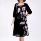 【S-4XL】🌺Női elegáns virágos nyomtatás kerek nyakú ruha