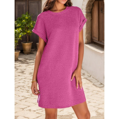【S-2XL】Női laza tekercses ujjú zsebruha✨