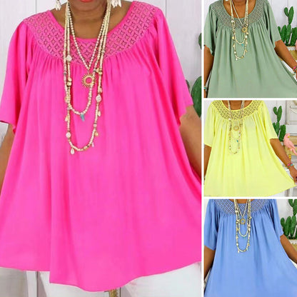 👗Női alkalmi, laza, rövid ujjú felső - stílusos és sokoldalú