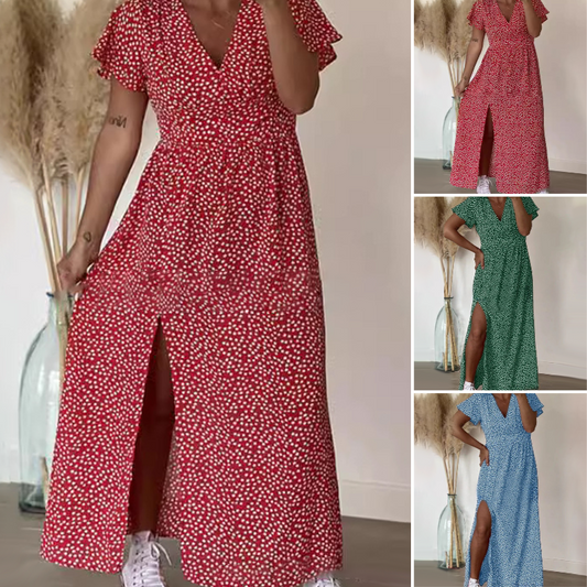 Extra hosszú nyomtatott ruha