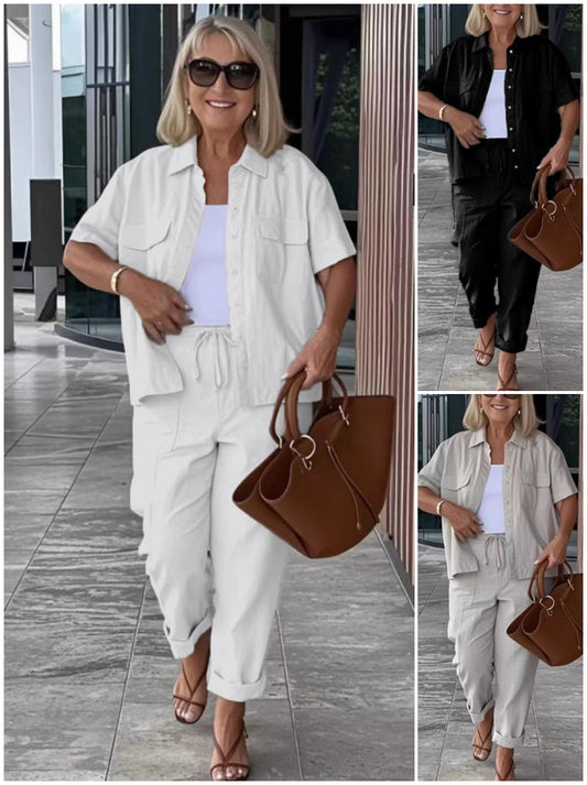 🌈Pamut és vászon öltözék - kényelmes ing és nadrág, tökéletes nyárra ☀️