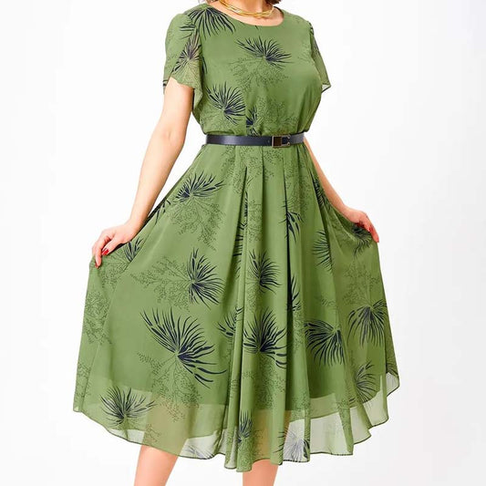 🌹Ingyenes rózsa nyaklánc a készlet erejéigKiváló minőségű női A vonalú fűzős ruha