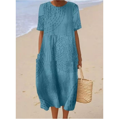 Női alkalmi laza laza midi ruha