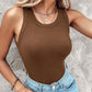 [S-2XL]🎉🩱Női bordázott tank top polcos melltartóval