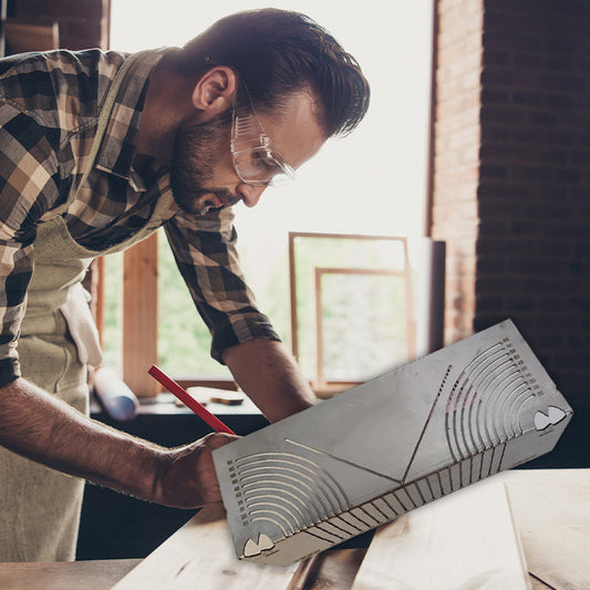 🔥 Rozsdamentes acél 90 fokos jelölő vonalzó 👨‍🔧📐