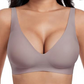 🔥Női kényelmes vezeték nélküli melltartók Push Up Bralettes Varratmentes pólós melltartók Mély V-kivágású mindennapi melltartók