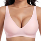 🔥Női kényelmes vezeték nélküli melltartók Push Up Bralettes Varratmentes pólós melltartók Mély V-kivágású mindennapi melltartók