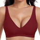 🔥Női kényelmes vezeték nélküli melltartók Push Up Bralettes Varratmentes pólós melltartók Mély V-kivágású mindennapi melltartók