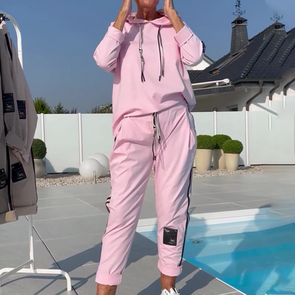 💖Női kapucnis pulóver és jogging nadrág 2 darabos alkalmi szett