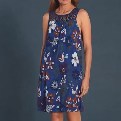 【S-4XL】🌸Divatos női ujjatlan ruha nyomtatott mintával