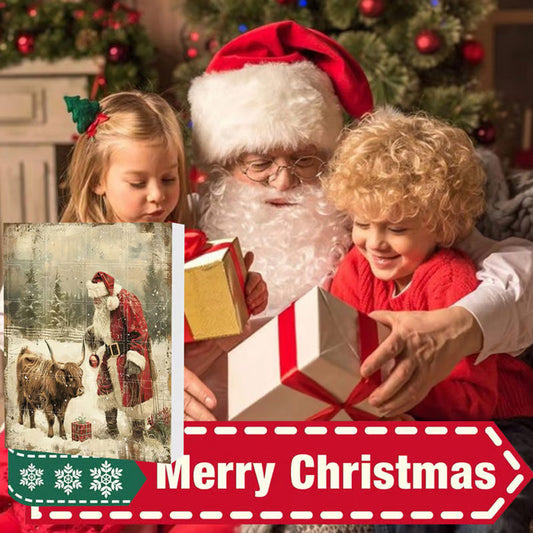 🔥 Adventi naptár skót felföldi tehén mintával 🐮💕