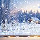 🎄Ragasztó nélküli statikus karácsonyi falu ablakdekor – Könnyen áthelyezhető, nem hagy nyomot az üvegen🎅