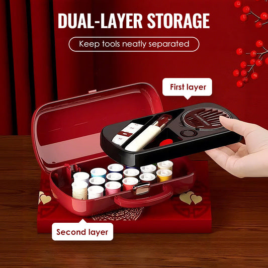 🧵21 darabos hordozható varrókészlet✨