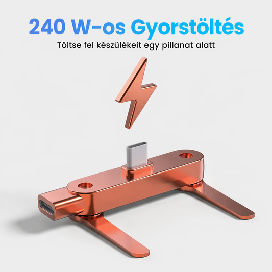 ⚡🔄 2 az 1-ben gyorstöltő és telefon tartó – 360° forgatható, kompakt 🔥