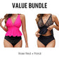 🌊👙Női Peplum Tankini Szett Alulművel