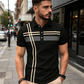 👔 Most 50% kedvezmény!⛳ Herr Randig pikéing – Gyorsan száradó és lélegző – Alkalmi üzleti golfing, rövid ujjú ✨