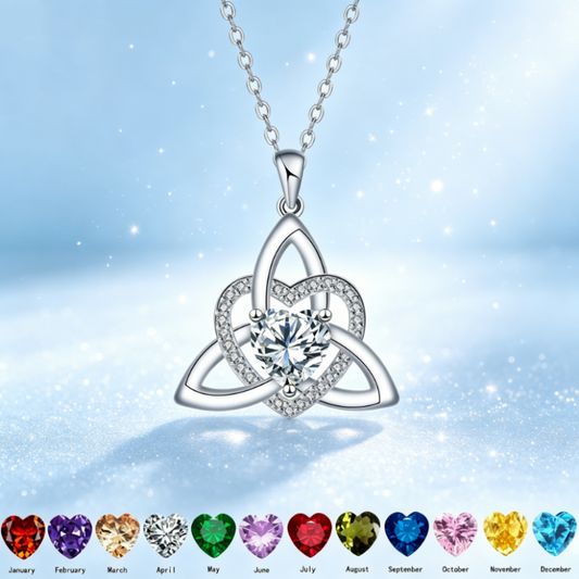 ✨🎁 Celtic knot heart-shaped pendant necklace 💖