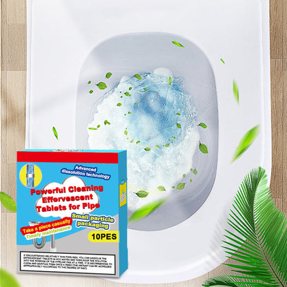 🔥 Erős tisztítás·Buborékos hatás! Erőteljes pezsgőtablettás csőtisztító – Mélyreható lerakódás-eltávolítás és szagtalanítás 🧼🚽