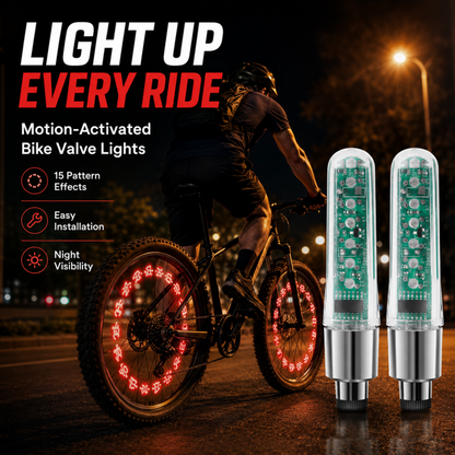 🚲💡 Vízálló kerékpár szelepfény 🛡️