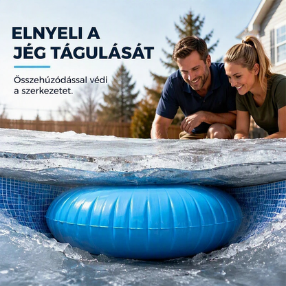 ❄️ IDŐKORLÁTOS 50%-OS KEDVEZMÉNY! ✨ Kerek, felfújható medence-télizáró légpárna – jégnyomás-csökkentő, téli medencevédő 🏊