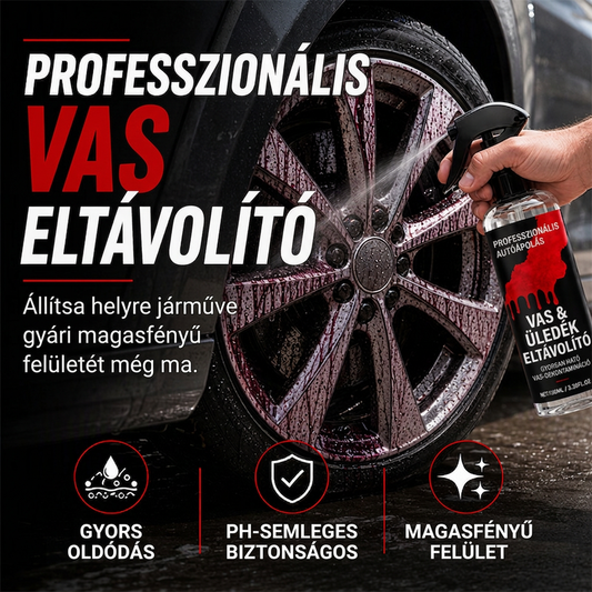 Gyorsan ható vas- és szennyeződéseltávolító spray autókhoz