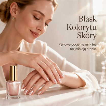 Moonlight Pearl körömlakk, tejteás színű csillogással, levegőn száradó, tar