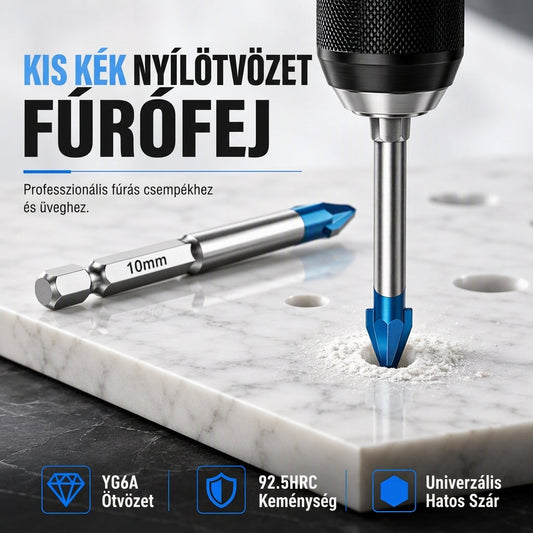 🔩 Hatlapú szárú keményfém excentrikus fúrófej kerámia lapok, üveg és beton fúrásához