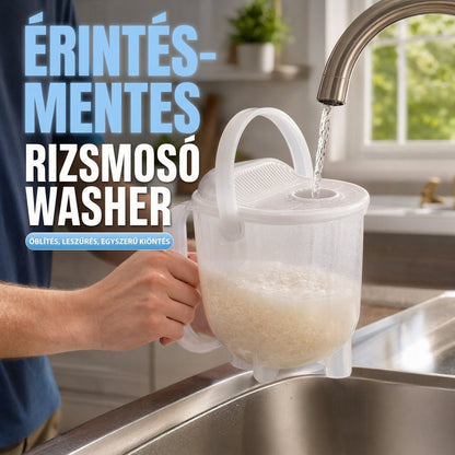 🥣Kéz nélküli rizsmosó szűrővel