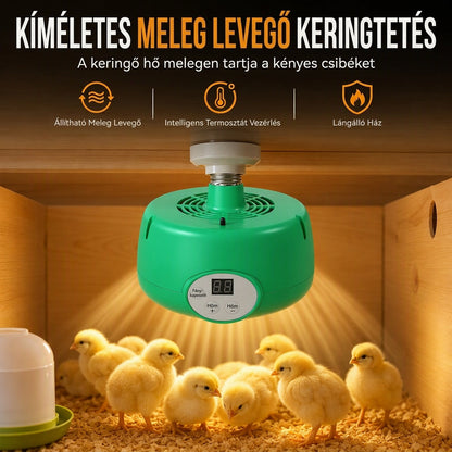 🌡️ Intelligens hőmérséklet-szabályozású keltetőmelegítő – Stabil hő a kiscsibék és fiókák számára🐣