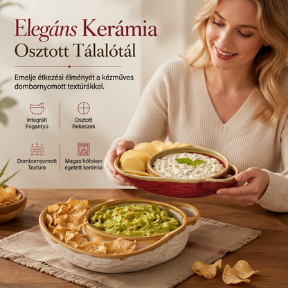 🍛Retro Kerámia Osztott Sütőedény Egyetlen Fogantyúval🥄